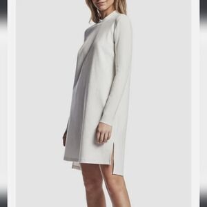 James Perse Polar Fleece Talc Long Sleeve Dress